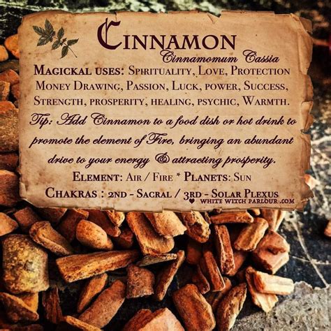 Cinnamon in witchcrafu